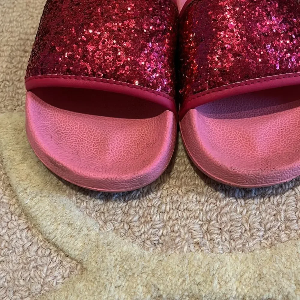 Crewcuts sequin slide flip flops